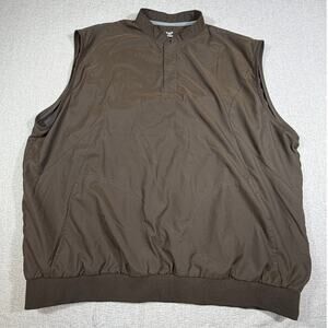 Sunice Men 3XL Brown Classic Fit Lightweight 1/4 Button Performance Golf Vest